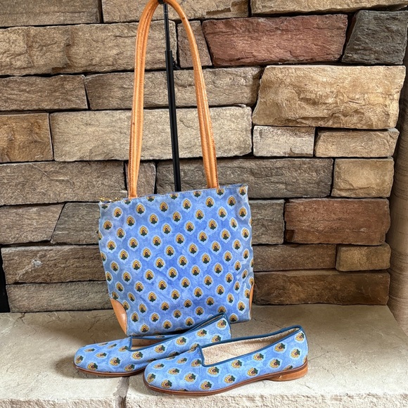 Paul Mayer vintage made in Spain  shoes with matching bag sz 10 - Picture 1 of 15